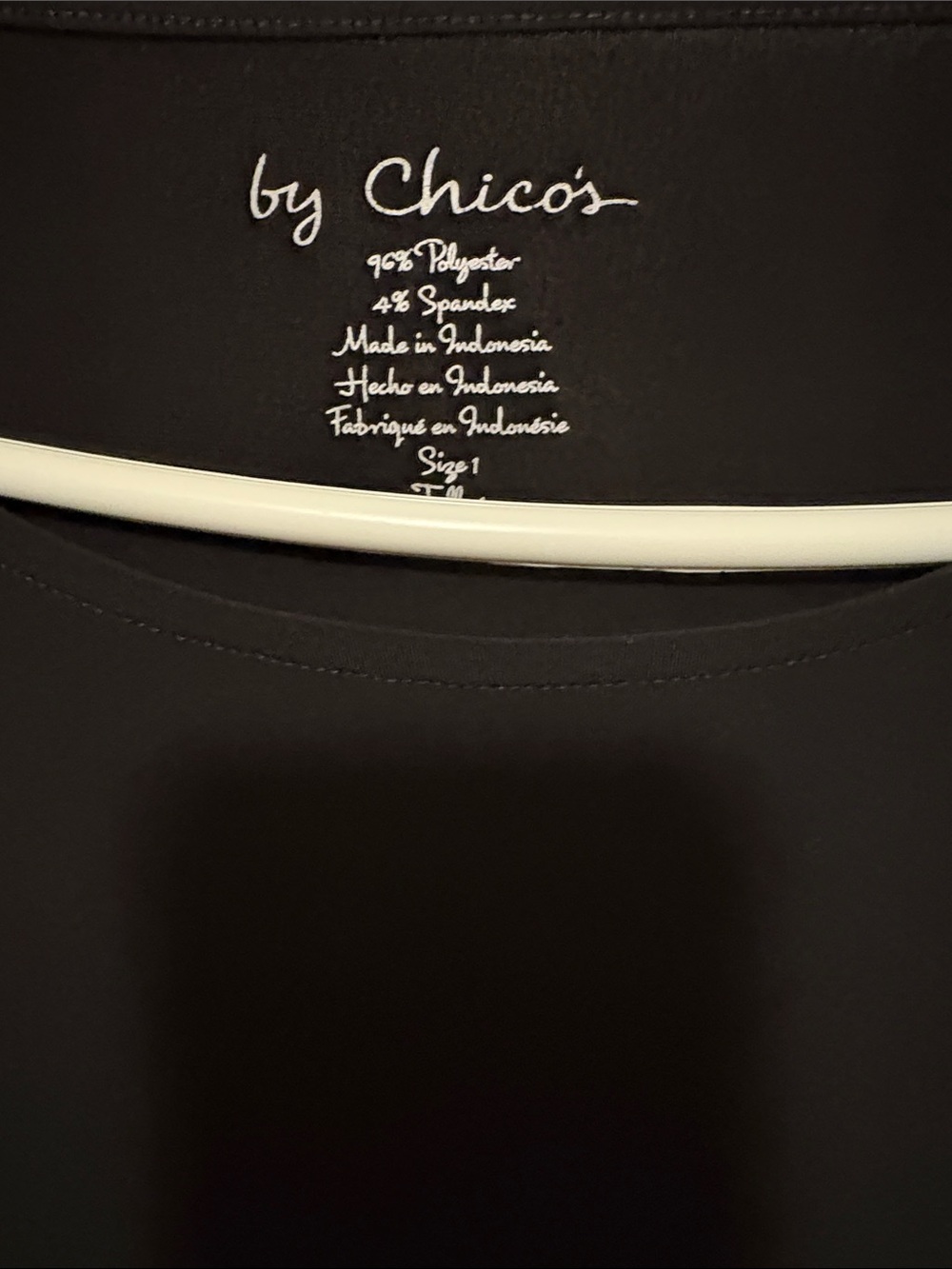 Chico's Black Long-Sleeve Scoop Neck Top - Picture 2 of 8
